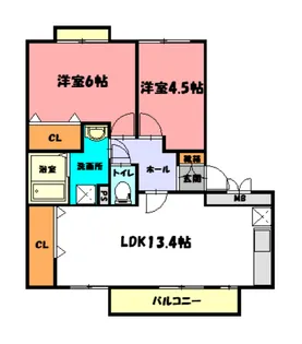 エクセルハイツ【1階】の間取り