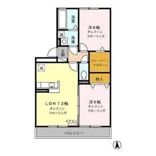 ジエンティール【3階】の間取り