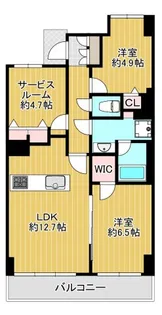 ボナール戸越【5階】の間取り