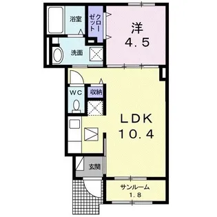 バンブーA【1階】の間取り