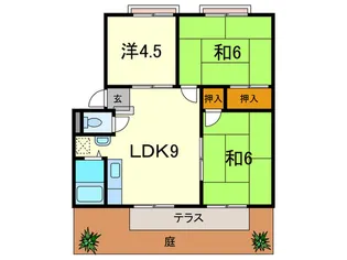 サンハイツII【1階】の間取り