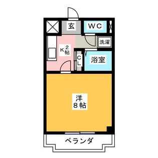 シャトー横山弐番館【6階】の間取り