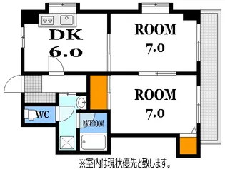 ルミエール東白島【4階】の間取り