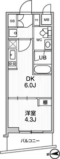 ALTERNA中野【6階】の間取り