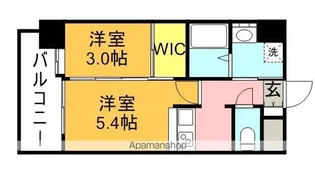 エンクレスト博多駅前ART【2階】の間取り