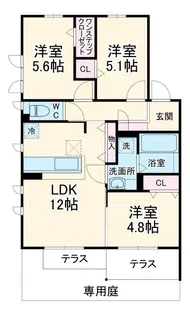 EMINENCE A棟【1階】の間取り