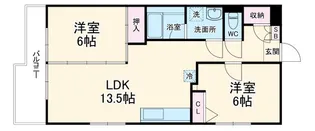 アダージョ住吉【3階】の間取り
