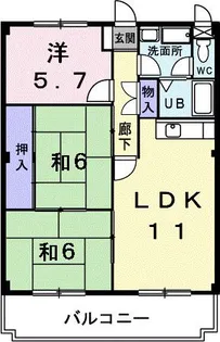 ウイングハイツ【3階】の間取り