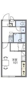 レオパレス殿山【2階】の間取り