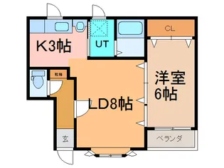 アビーロード【1階】の間取り