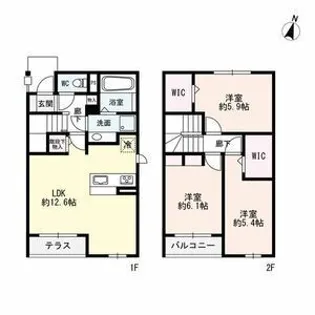 D-court羽衣町の間取り