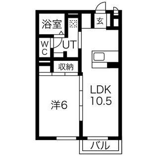 インテグラルフラッツ 部屋【2階】の間取り