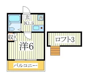 ジュネパレス柏第107【1階】の間取り