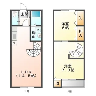 ZaohVILLAGE B(ザオウヴィレッジ)【2階】の間取り