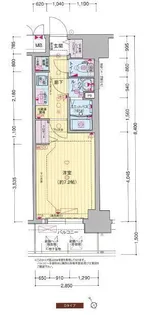 プレサンス大国町ラヴェニール【2階】の間取り