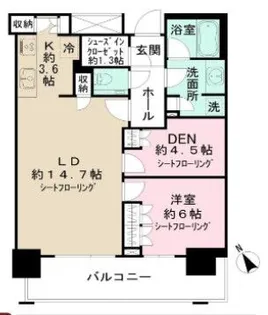 ザ・タワー横浜北仲【27階】の間取り