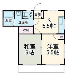 中村コーポA【1階】の間取り