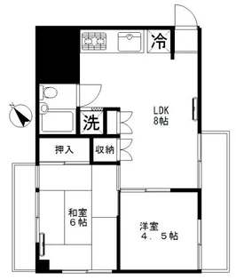 ダイアパレス西経堂【5階】の間取り