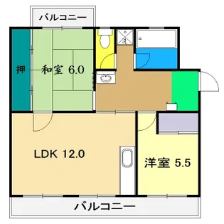 コーポ多喜【4階】の間取り
