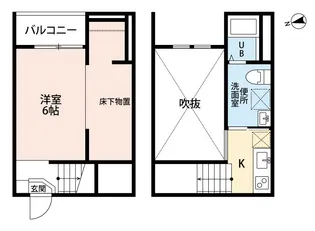 モルゲンロート中坪【2階】の間取り