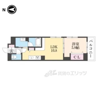 シャーメゾン伏見桃山【4階】の間取り