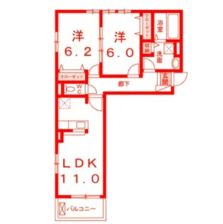 モナヴェールIII【2階】の間取り