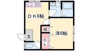 グリーンヒルズ神崎【1階】の間取り