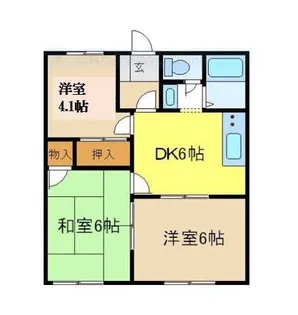 キャッスル泉佐野【1階】の間取り