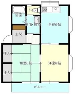 ドミールフジタC【2階】の間取り