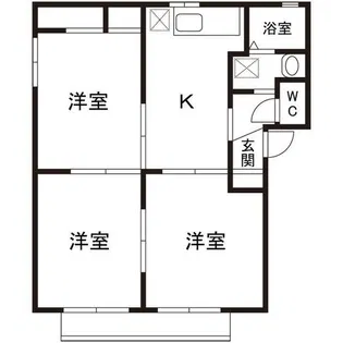 サンヒルズB棟【1階】の間取り