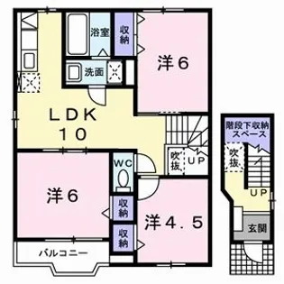 フォンテーヌ 北館【2階】の間取り