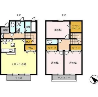 ドミールB【1階】の間取り