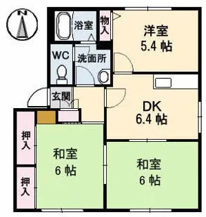 アークヒルズ中村 B棟【2階】の間取り