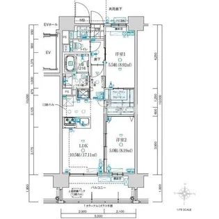 グリーンヒル金池ミッドタウンプレミアム【5階】の間取り