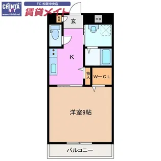 グラン西松イースト【1階】の間取り