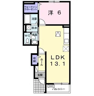 DアンフィニII【1階】の間取り