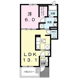 アステルコートI【1階】の間取り
