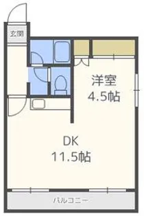 アルファレジデンス北22条【2階】の間取り