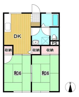 原中ハイツ【1階】の間取り