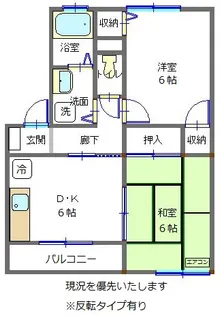 山形県山形市馬見ケ崎1【アパート】の間取り