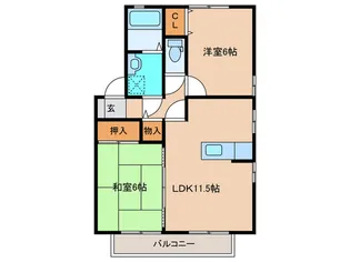 リビングタウン舞の里B棟【2階】の間取り