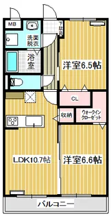 グランド・メゾン大野原A棟【3階】の間取り