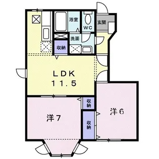 岡山県浅口市金光町占見【アパート】の間取り