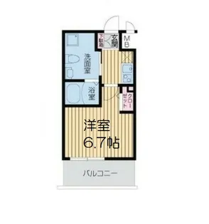 レジディア谷町【10階】の間取り