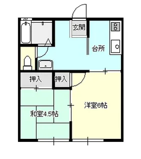ネオハイツ鹿島【2階】の間取り