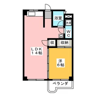 シェイーネマツノ南棟【4階】の間取り