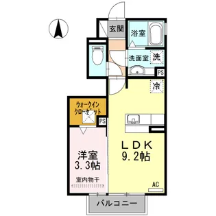 ルガールマルト【1階】の間取り