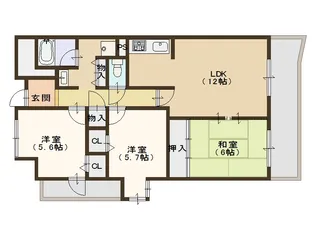 大阪府大阪市住之江区新北島7【マンション】の間取り