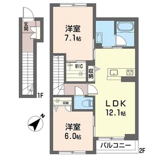 シャーメゾンヌーヴェルメール【2階】の間取り