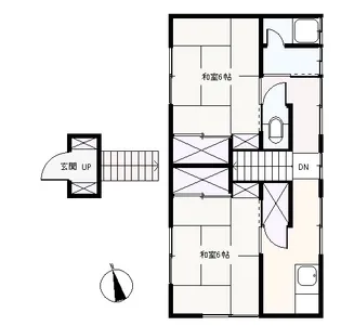 S0278R 笹本アパート【2階】の間取り
